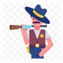 Sheriff Gun Sheriff Man Cowboy Gun Icon