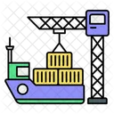 Ship Loading Cargo Loading Container Icon