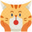 Shocked Emoticon Cat Icon