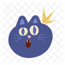 Shocked cat face cartoon clipart  아이콘