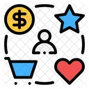 Shopping Love Star Icon