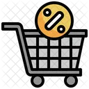 Shopping Cart Sales Percentage Icon