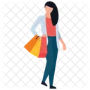 Shopping Girl Leisure Time Buying Icon