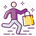 Shopping Run Shopping Deadline Shopping Bag Icon