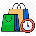 Shopping Time Buying Time Purchasing Time Icon