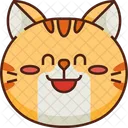 Shy Emoticon Cat Icon