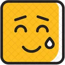 Shy Emoji Face Icon