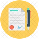 Signature Official Document Icon