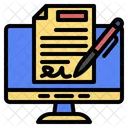 Signature Contract Document Icon