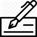 Cheque Signature Facture Icône
