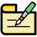 Contract Writing Signature Icon