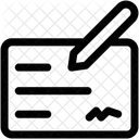 수표 바우처 영수증 아이콘