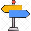 Direction Guidepost Sign Icon