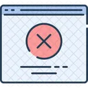 Wireframe Do Site Site Fechado Site Cancelado Ícone