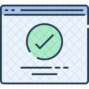 Wireframe Do Site Site Verificado Site Aprovado Ícone