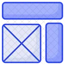 Cabecalho Site Wireframe Ícone