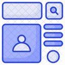Cabecalho Site Wireframe Ícone