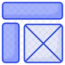 Cabecalho Site Wireframe Ícone