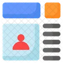 Cabecalho Site Wireframe Ícone