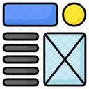 Cabecalho Site Wireframe Ícone