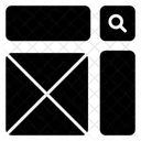 Cabecalho Site Wireframe Ícone
