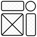 Cabecalho Site Wireframe Ícone