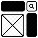 Cabecalho Site Wireframe Ícone