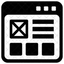 Web Layout Site Ícone