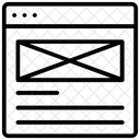 Wireframe Maquete Web Design Ícone