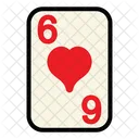 Six Of Hearts  Icon