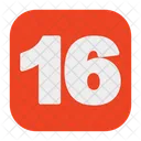 Sixteen 16 Number Icon