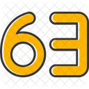 Sixty Three Count Counting Icon