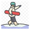 Winter Ski Snowboard Icon