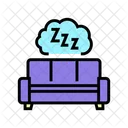 Sleeping Sofa Couch Icon