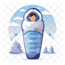 Sleeping Bag Resting Relaxing Icon