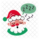 Sleeping Santa Snoozing Resting Icon