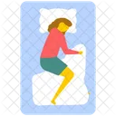 Sleeping Woman Lying Icon