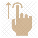 Slide Up Hand Gesture Icon