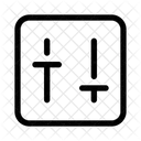 Slider V Square Icon