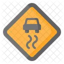 Slippery Skid Warning Icon