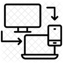 Smart Device Data Transfers Database Sharing Icon