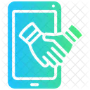 Smartphone Handshake  Symbol