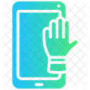 Smartphone Raise Hands  Symbol