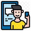 Smartphone User Mobile User Man Icon