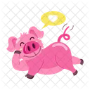 Pigs Stickers Cute Swine Cute Hog Icon