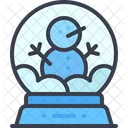 Snow Globe Snowman Christmas Icon