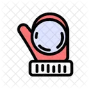 Xmas Snowball Mitten Icon