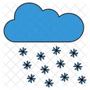 Snowfalling Weather Cloud Icon