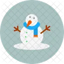 Snowman Snow Carrot Icon