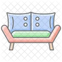 Sofa Awesome Lineal Color Icon アイコン